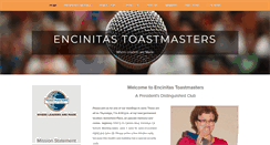 Desktop Screenshot of encinitastoastmasters.org