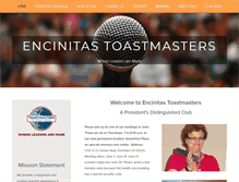 Tablet Screenshot of encinitastoastmasters.org